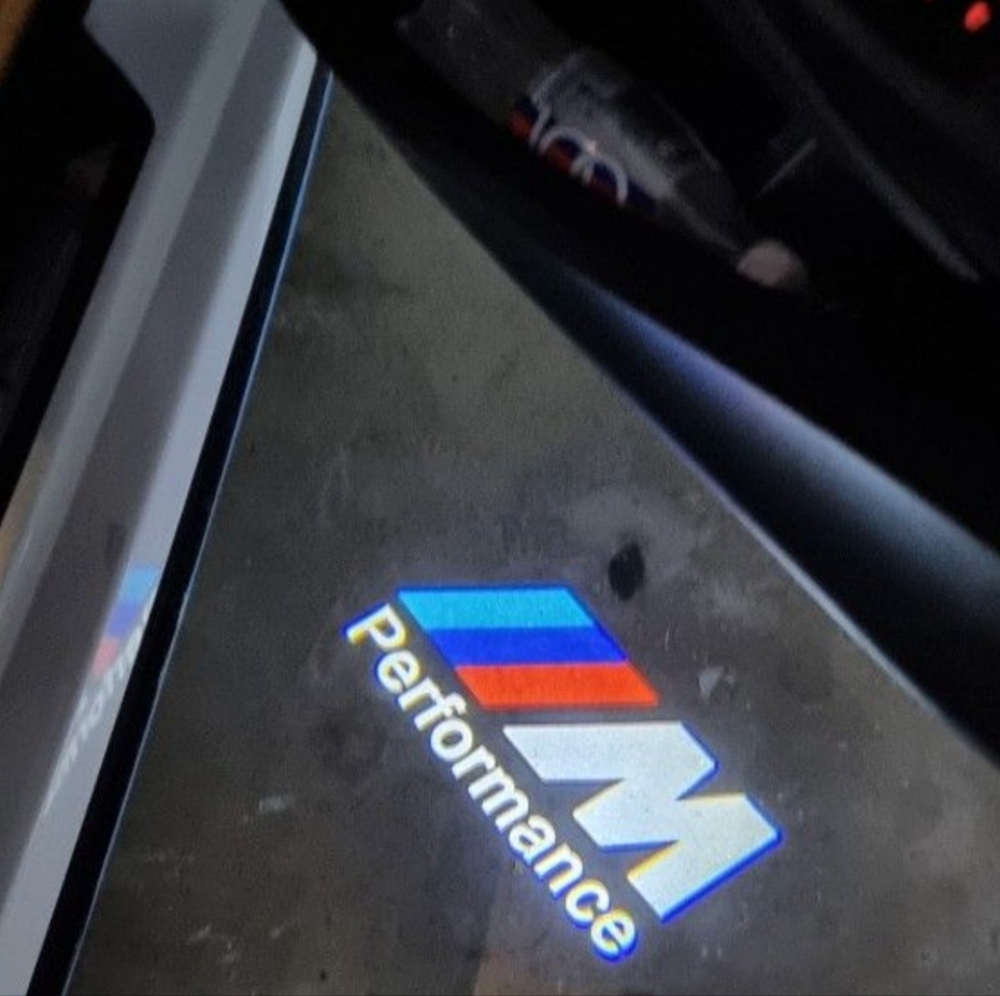 2 BMW M Performance LED car door projector lights Plug & Play Installation